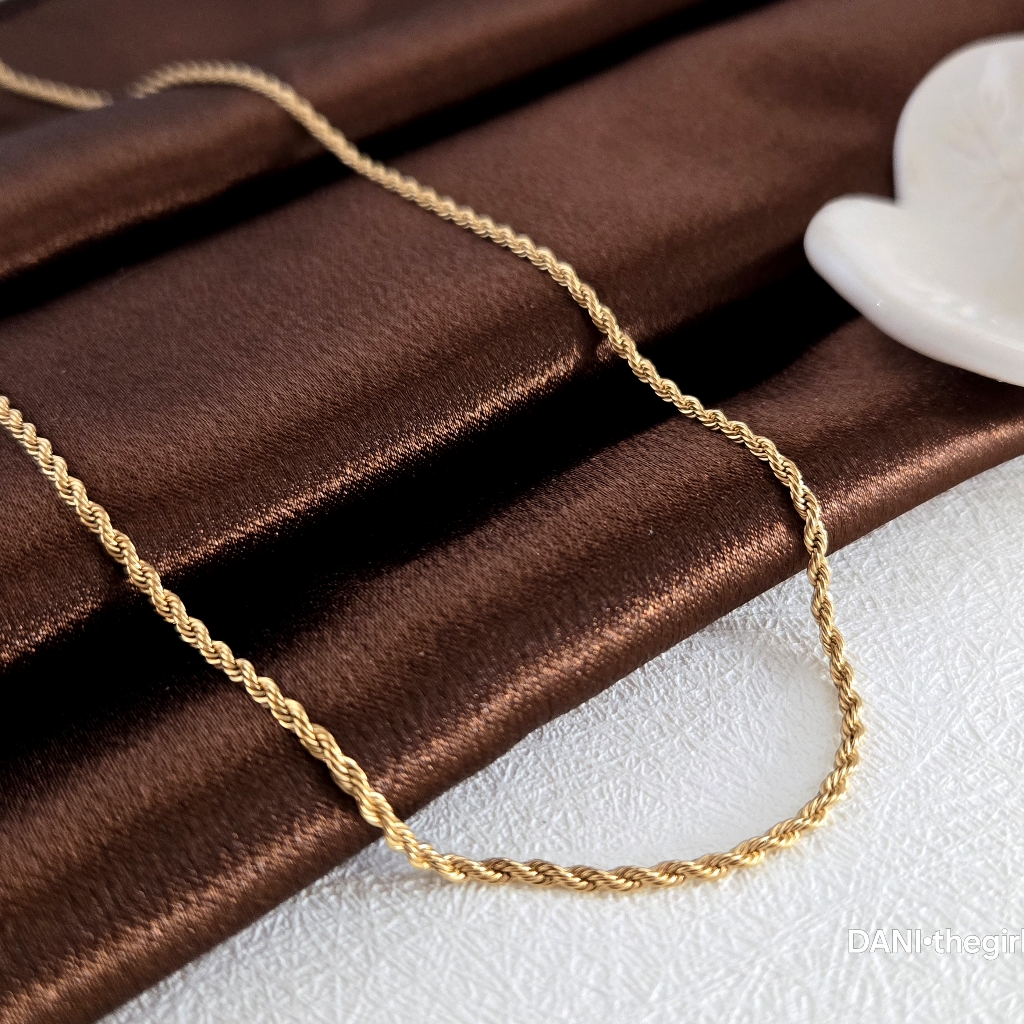 New Gold Dainty Classic Rope Chain Necklace